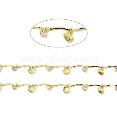 Handmade Eco-friendly Brass Curved Bar Link Chain(CHC-E023-31G)-4