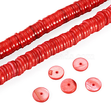 1 brin de perles de coquillages d'eau douce naturels(SHEL-TA0001-35C)-2
