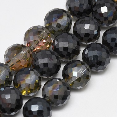 12mm Black Round Glass Beads