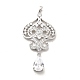 Pendentifs en laiton zircon cubique transparent(KK-I695-060P)-1