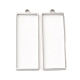 Non-Tarnish 304 Stainless Steel Open Back Bezel Rectangle Pendants(STAS-Z040-06B-P)-1