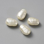 ABS Plastic Imitation Pearl Beads, Oval, Light Goldenrod Yellow, 15x10.5x7.5~8mm, Hole: 1.8mm(PEAR-WH0004-06)