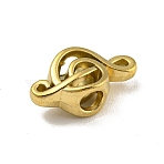 304 Stainless Steel European Beads, Large Hole Beads, Musical Note, Golden, 8.5x17.5x6.5mm, Hole: 4mm(STAS-A091-10G)
