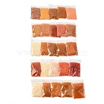 Glass Seed Beads, Round, Chocolate, 2~4mm, Hole: 0.8mm, 20g/bag, 25 bags/set, 500g/set(GLAA-XCP0001-72L)