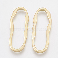 Smooth Surface Alloy Linking Rings, Oval, Matte Gold Color, 34.5x13x2mm(X-PALLOY-S117-048)