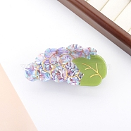 Cute Grape Cellulose Acetate Large Claw Hair Clips, Hair Accessories for Girls Women, Lilac, 46x93x53mm(PW-WG30057-02)