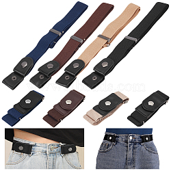 WADORN 12Pcs PU Leather Elastic Invisible Belt, Polyester Stretch Blets for Jeans, Mixed Color, 240~835mm(FIND-WR0010-33)