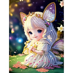 DIY Diamond Painting Hanging Wall Decorations Kits, including Resin Rhinestones, Diamond Sticky Pen, Tray Plate and Glue Clay, Mermaid Theme, Colorful, 3x1.5mm, 10 bags(DIY-B072-06)