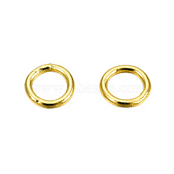 304 Stainless Steel Round Rings, Soldered Jump Rings, Closed Jump Rings, Golden, 4x0.7mm, Inner Diameter: 2.5mm, about 156pcs/5g(X-STAS-S066-16G-4mm)