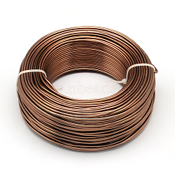 Round Anodized Aluminum Wire, Bendable Metal Craft Wire, for DIY Jewelry Craft Making, Sienna, 6 Gauge, 4mm, 16m/500g(52.4 Feet/500g)(AW-S001-4.0mm-18)