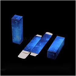 Rectangle Lipstick Paper Packaging Boxes, Lip Sample Lip Gloss Packaging Box, Blue, 8.65x2.6x2.55cm(X-CON-WH0070-01D)