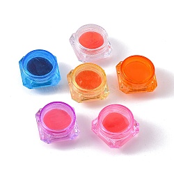 Diamond Shape Glue Clay Organizer with Glue Clay, for Diamond Painting Embroidery Accessories, Mixed Color, 33x33x21.5mm, 6pcs/set(DIY-WH0167-46)