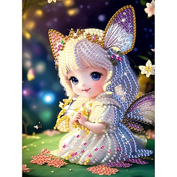 DIY Diamond Painting Hanging Wall Decorations Kits, including Resin Rhinestones, Diamond Sticky Pen, Tray Plate and Glue Clay, Mermaid Theme, Colorful, 3x1.5mm, 10 bags