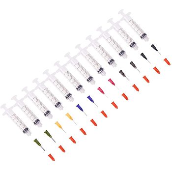 Injection Syringe Sets, Glue Applicator Syringe, Mixed Color, 85mm