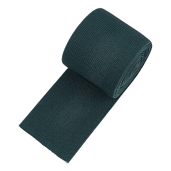 2.5M Polyester Elastic Band, Twill Tape, Flat, Sea Green, 75mm, about 2.73 Yards(2.5m)/Bag