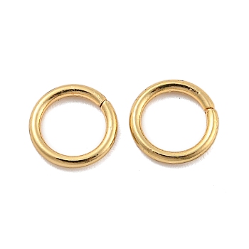 304 Stainless Steel Soldered Closed Jump Rings,Round, Golden, 18 Gauge, 7x1mm, Inner Diameter: 5.5mm