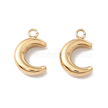 Real 24K Gold Plated Moon 304 Stainless Steel Charms