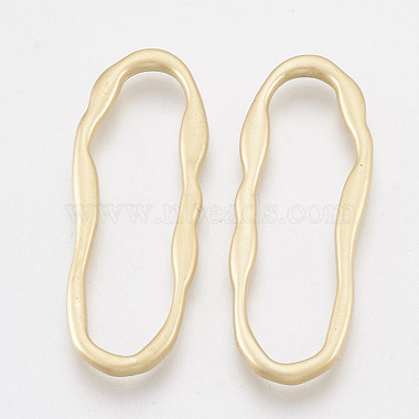 Matte Gold Color Oval Alloy Linking Rings