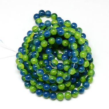 Baking Painted Glass Beads Strands(DGLA-Q023-8mm-DB63)-3