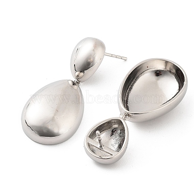 Teardrop Rack Plating Brass Studs Earrings(KK-Z038-16P)-2