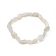 Natural White Moonstone Stretch Beaded Bracelets(BJEW-K213-C02)-1