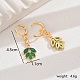 The 18K gold plating Elegant Copper Leaf Earrings with Zircon for Women(MM8873-1)-1