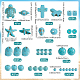 12 styles de perles turquoise synth&eacute;tiques(TURQ-SP0001-01B)-2