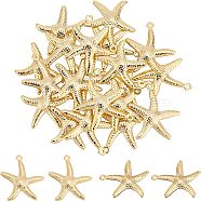 Unicraftale 20Pcs 304 Stainless Steel Pendants, Hollow Starfish, Golden, 22x20.5x2mm, Hole: 1mm(STAS-UN0028-67)