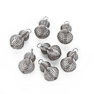 Non-Tarnish 304 Stainless Steel Pendants, Gourd, Stainless Steel Color, 31x17mm, Hole: 4mm(STAS-N095-065A)