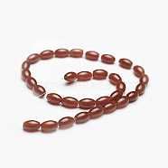 Oval Natural Carnelian Beads Strands, Dyed & Heated, 20x12mm, Hole: 1mm, about 19pcs/strand, 15.5 inch(G-D622-06-G)