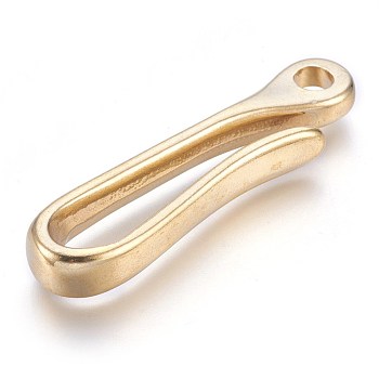 Brass S Hook Clasps, Unplated, 60.5x15.5x8.5mm, Hole: 5.5mm