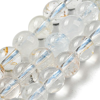 Natural Topaz Beads Strands, Round, 6mm, Hole: 1mm, about 71pcs/strand, 15.67~15.79''(39.8~40.1cm)