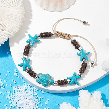 bracelets de perles tressées en noix de coco(BJEW-JB10078-02)-4