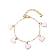 Alloy Enamel Heart Charms Bracelet(BJEW-JB08678)-1