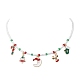 Christmas Tree & Candy Cane & Moon & Deer Alloy Pendant Necklace(NJEW-JN04301)-4