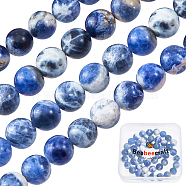 2 Strands Natural South Africa Sodalite Beads Strands, Round, 8mm, Hole: 1mm, about 45~50pcs/strand, 15.67''(39.8cm)(G-BBC0001-02B)