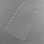 OPP Cellophane Bags, Rectangle, Clear, 27x14cm, Unilateral Thickness: 0.035mm, Inner Measure: 23x14cm(OPC-S015-05)