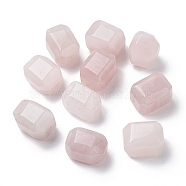 Natural Rose Quartz Beads, Faceted, Polygon, 15~16.5x11~12x11~12mm, Hole: 1.1mm(G-C102-04)