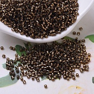 MIYUKI Delica Beads Small, Cylinder, Japanese Seed Beads, 15/0, (DBS0150) Silver Lined Root Beer, 1.1x1.3mm, Hole: 0.7mm, about 35000pcs/bag, 100g/bag(SEED-J020-DBS0150)