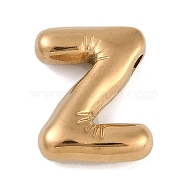 Ion Plating(IP) 304 Stainless Steel Pendants, Real 18K Gold Plated, Letter Z, 18.5x14.5x5mm, Hole: 2mm(STAS-K256-25Z-G)