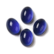 Glass Cabochons, Imitation Gemstone, Oval, Blue, 14x10x6mm(X-GLAA-B017-06B-07)