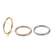 Ion Plating(IP) 304 Stainless Steel Simple Plain Band Finger Ring for Women Men, Mixed Color, 1.5mm, Inner Diameter: US Size 7 1/4(17.5mm)(RJEW-F152-04)