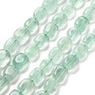 Natural Green Fluorite Beads Strands, Nuggets, 8~15x5.5~12x4.5~10.5mm, Hole: 1~1.2mm, about 40~42pcs/strand, 15.94''~16.34''(40.5~41.5cm)(G-C179-F05-01)