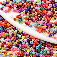 13/0 Glass Seed Beads, Baking Paint, Round Hole, Round, Mixed Color, 13/0, 2~2.5x1.5~2mm, Hole: 0.8mm, about 450g/bag(SEED-T005-11A)