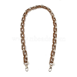 Resin Bag Chains Strap, with Golden Alloy Link and Swivel Clasps, for Bag Straps Replacement Accessories, Sienna, 85x2cm(FIND-H210-01B-C)