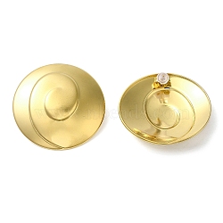 304 Stainless Steel Exaggerated Round Threaded Stud Earrings, Golden, 39.5mm(EJEW-U001-02G)