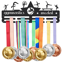 Iron Medal Hanger Holder Display Wall Rack, with Screws, Gymnastics, 150x400mm(ODIS-WH0100-005)