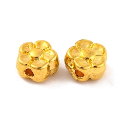 Tibetan Style Alloy Beads, Lead Free & Cadmium Free, Golden Color, Flower, 5x5x3mm, Hole: 1mm(TIBEB-LF0071Y-G-LF)