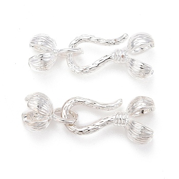 Locking Double Brass Bead Tips, Calotte Ends with Loops, Clamshell Knot Covers, Silver, 13.5x7mm, Inner Diameter: 5mm, 8x6x5.5mm, Inner Diameter: 4mm