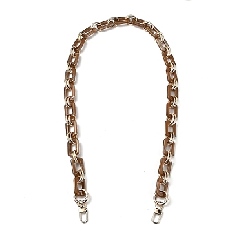 Resin Bag Chains Strap, with Golden Alloy Link and Swivel Clasps, for Bag Straps Replacement Accessories, Sienna, 85x2cm